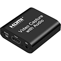 Los mejores  - Convertidor de captura De Vídeo- USB 2.0 4K HD 1080P 60FPS Tarjeta de captura de videojuegos HDMI para transmisión en…